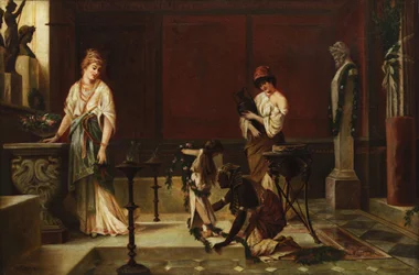 Ancient Roman Interior with Figures